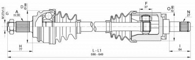 OPEN PARTS drs635100 -  Приводной вал